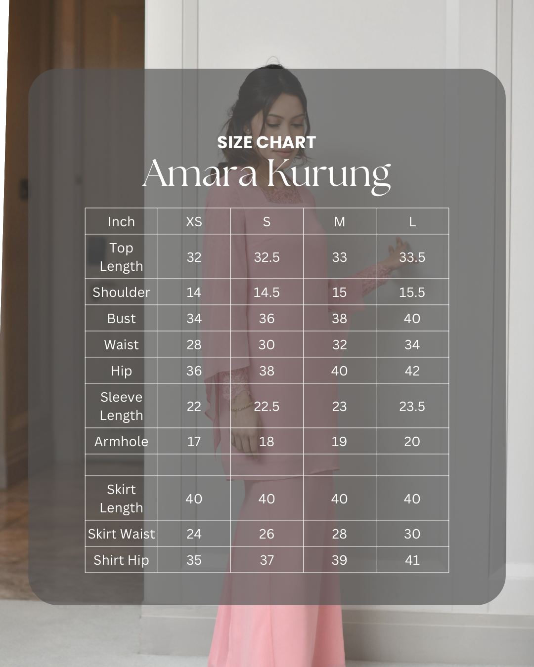Amara Kurung in Pink