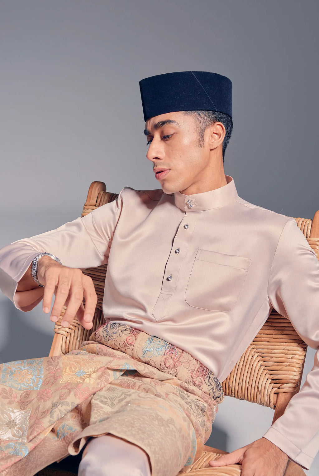 Baju Melayu Modern Fit (Nude)