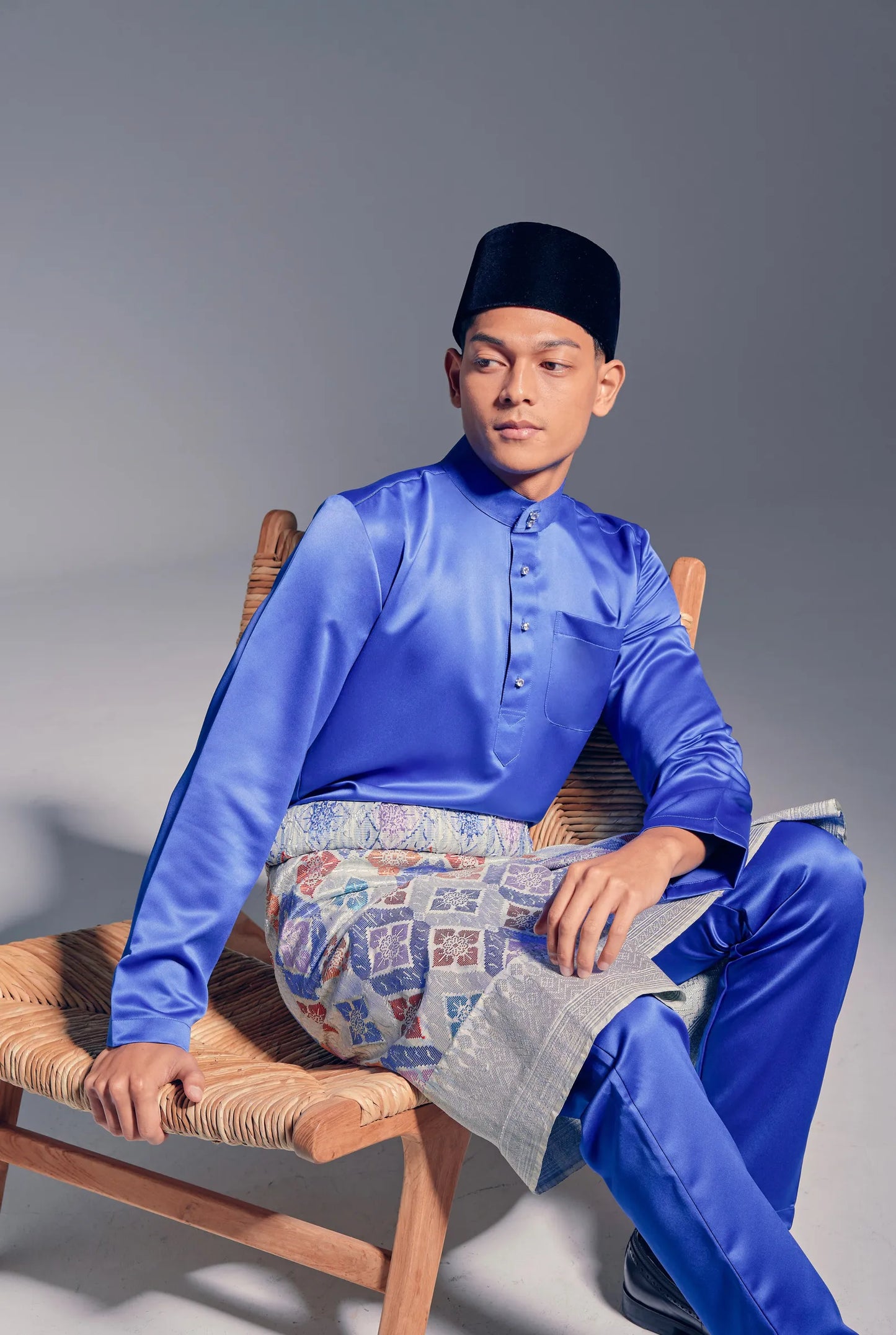 Baju Melayu Modern Fit (Royal Blue)