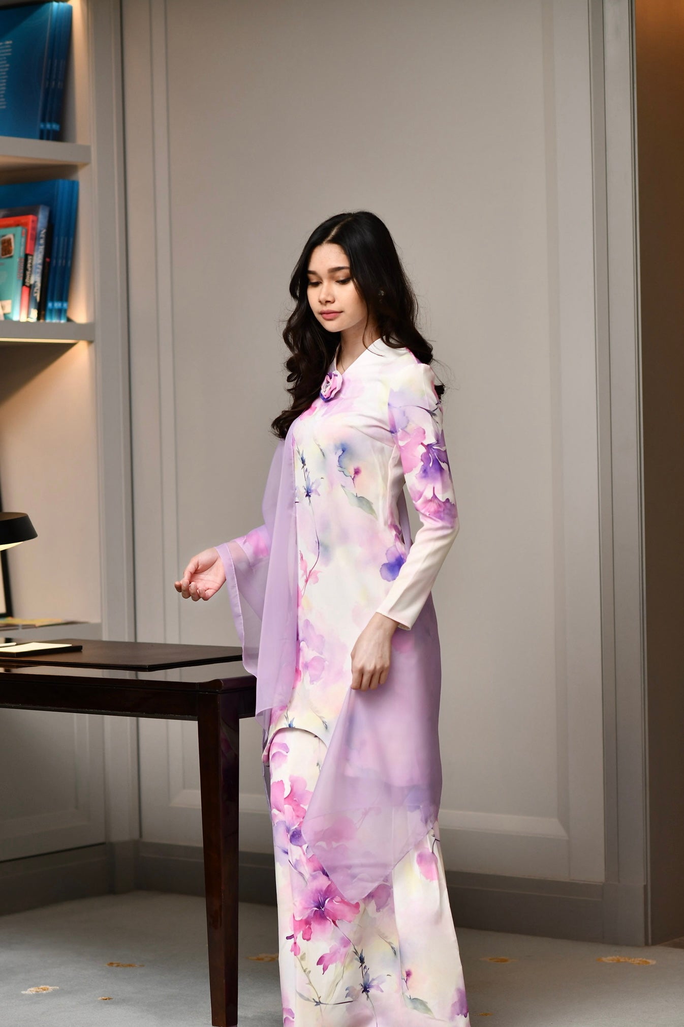 Floria Kurung in Lavender