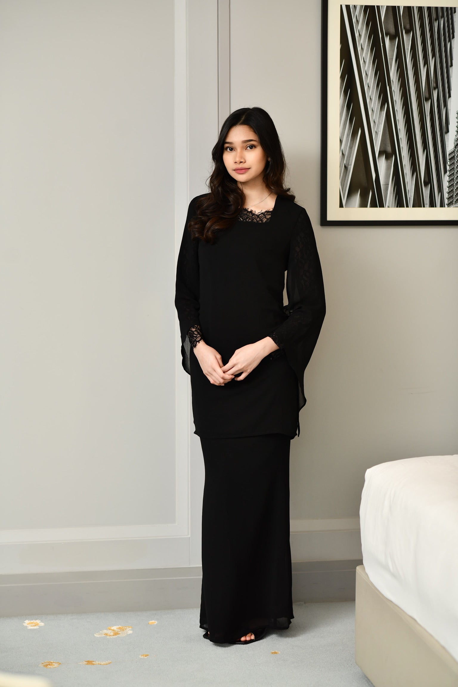 Amara Kurung in Black