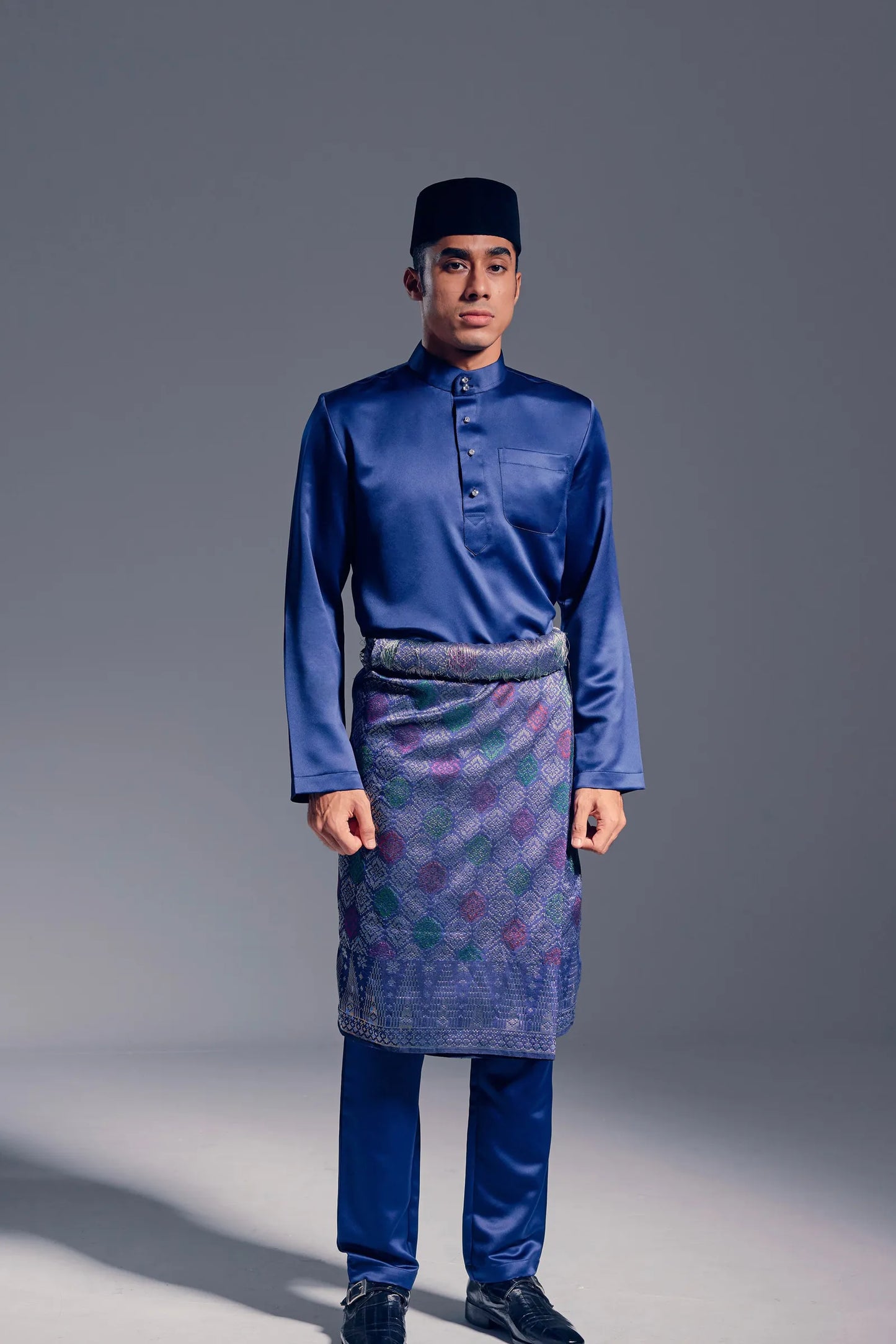 Baju Melayu Modern Fit (Navy Blue)