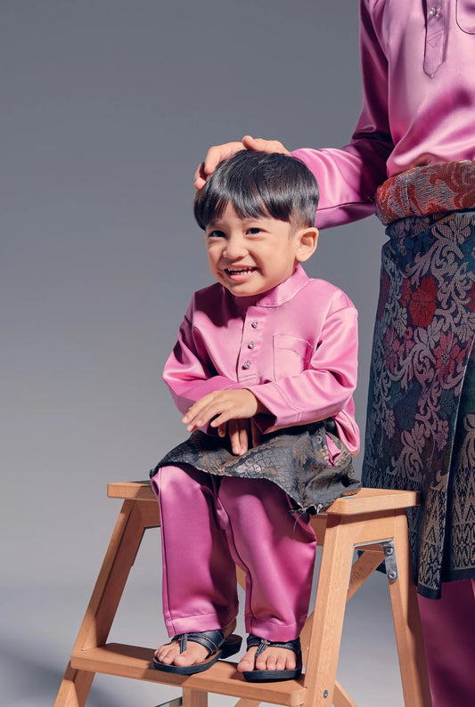 Baju Melayu Kids (Dusty Pink)