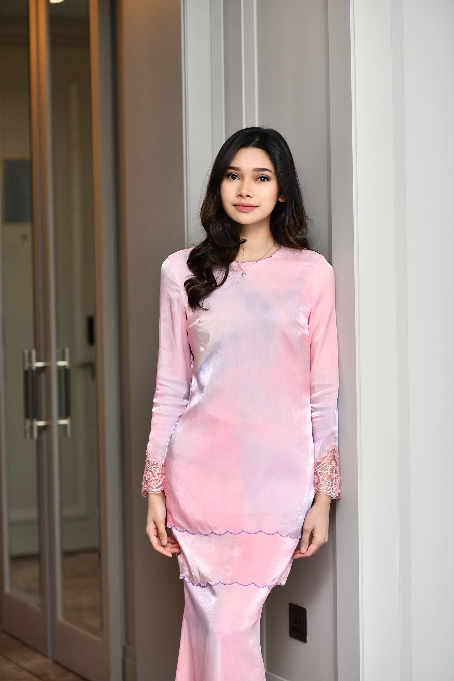 Lunara Kurung in Blush
