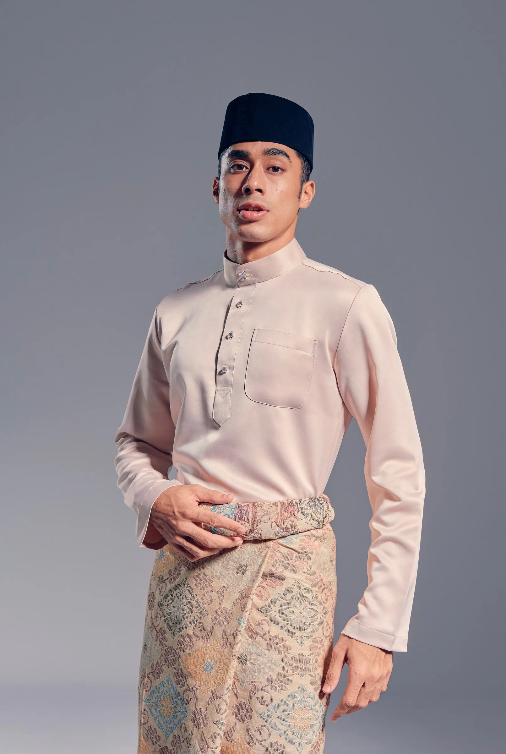 Baju Melayu Modern Fit (Nude)