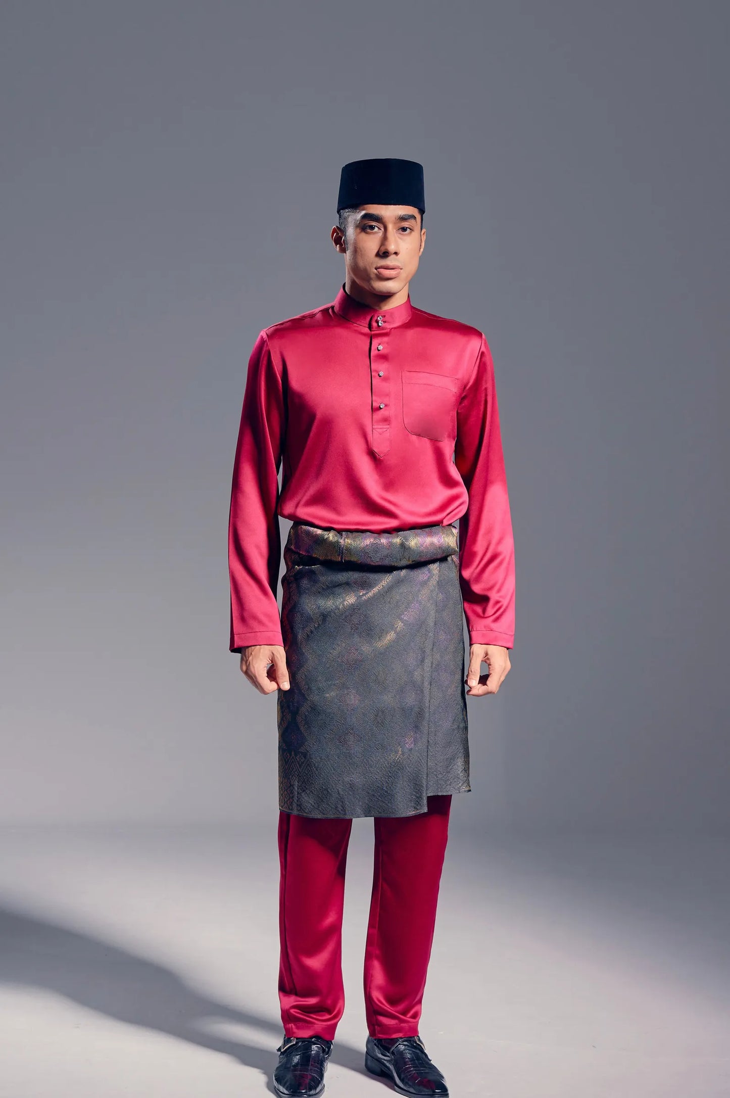 Baju Melayu Modern Fit (Maroon)