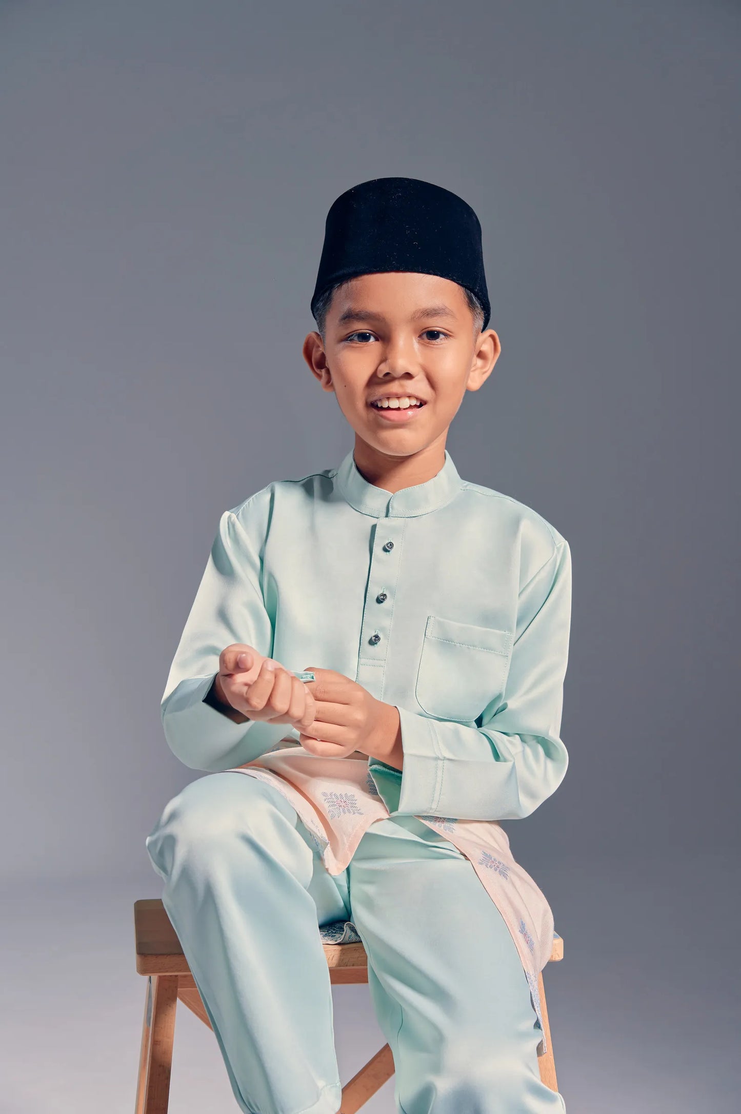 Baju Melayu Kids (Mint Green)