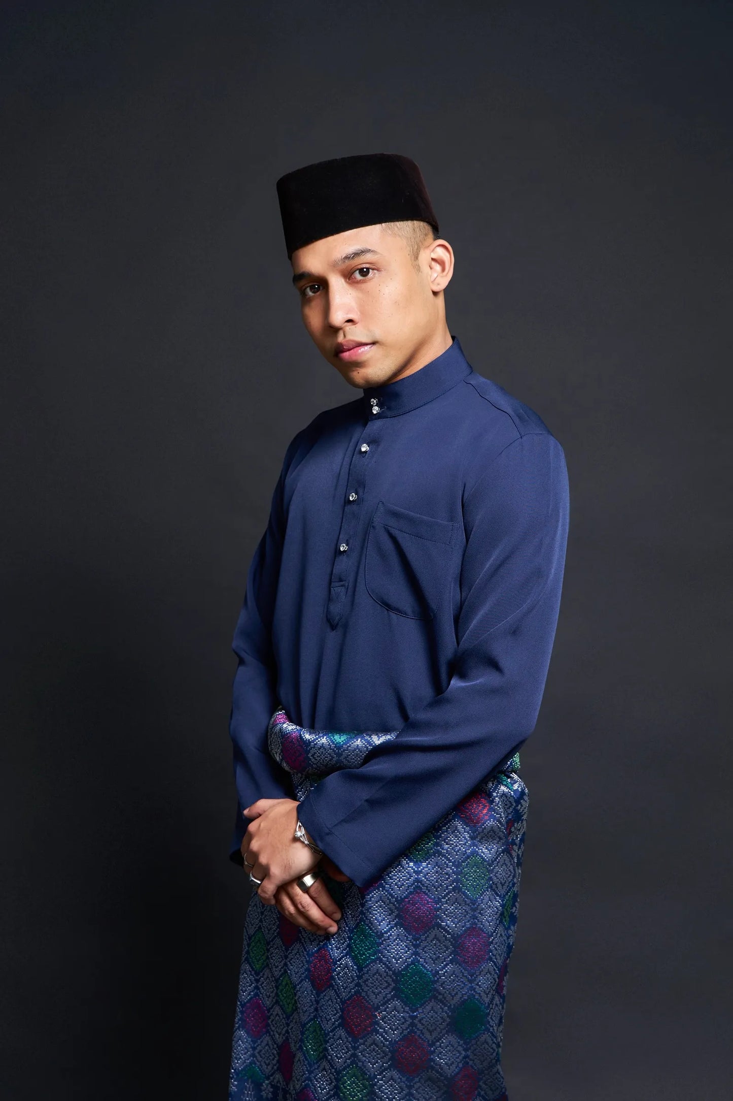 Baju Melayu Luxe (Navy Blue)