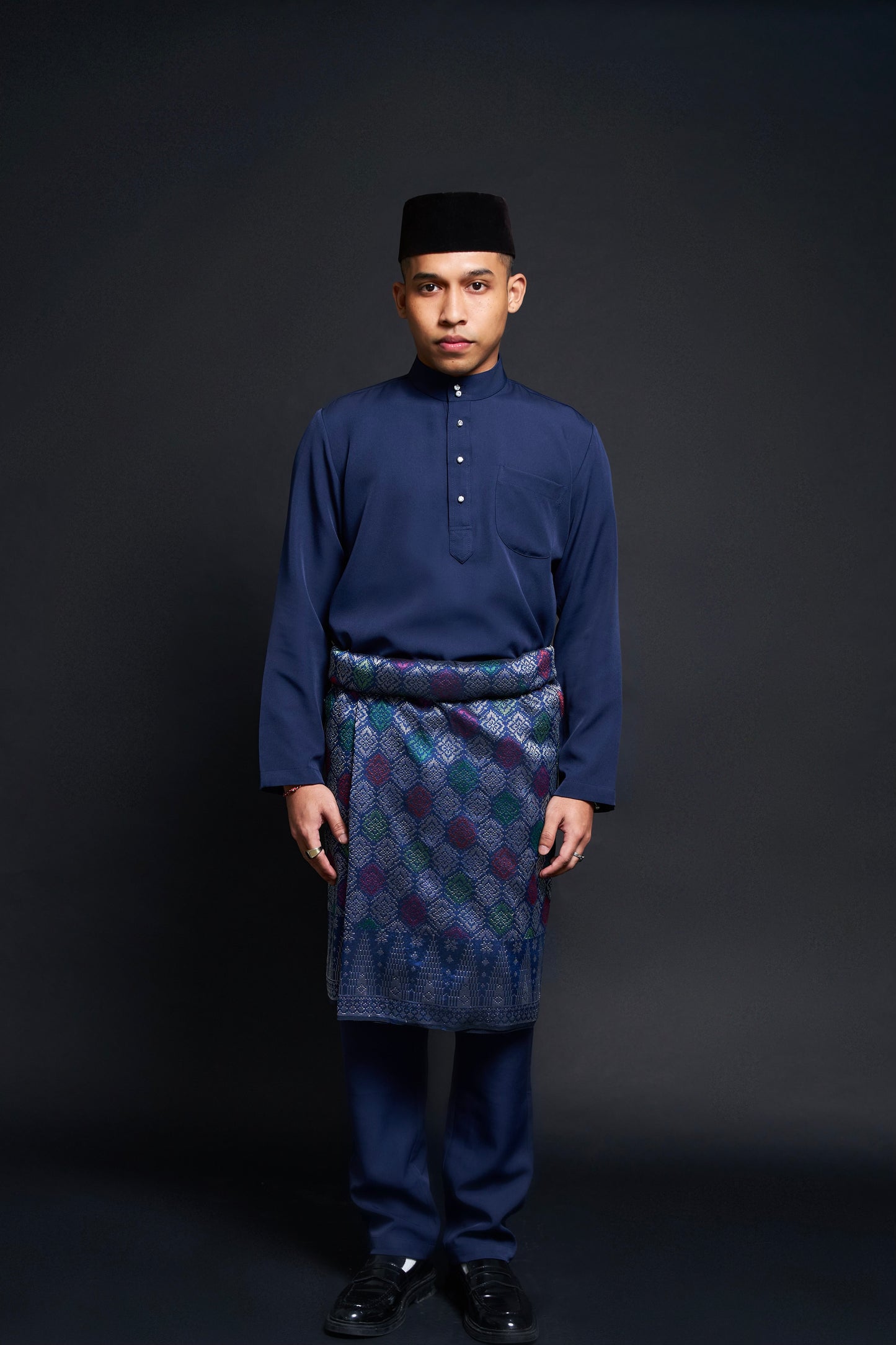 Baju Melayu Luxe (Navy Blue)