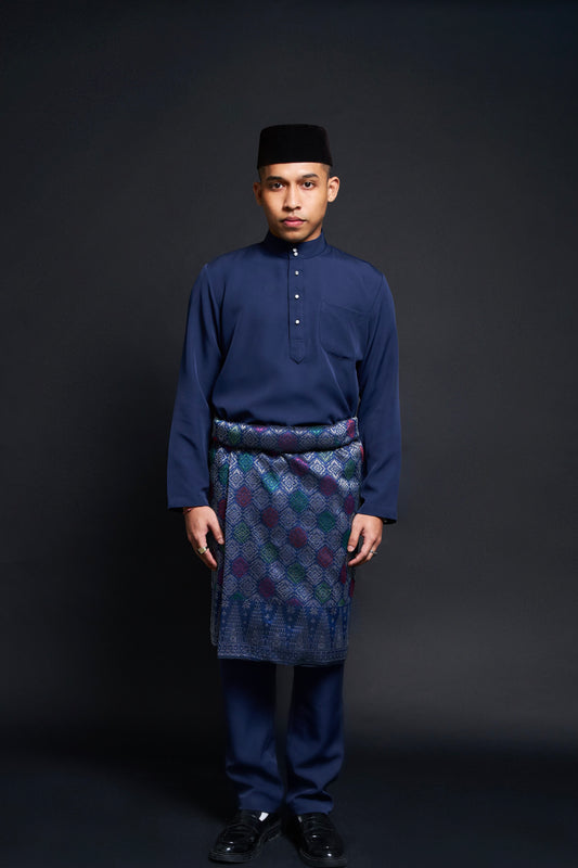 Baju Melayu Luxe (Navy Blue)