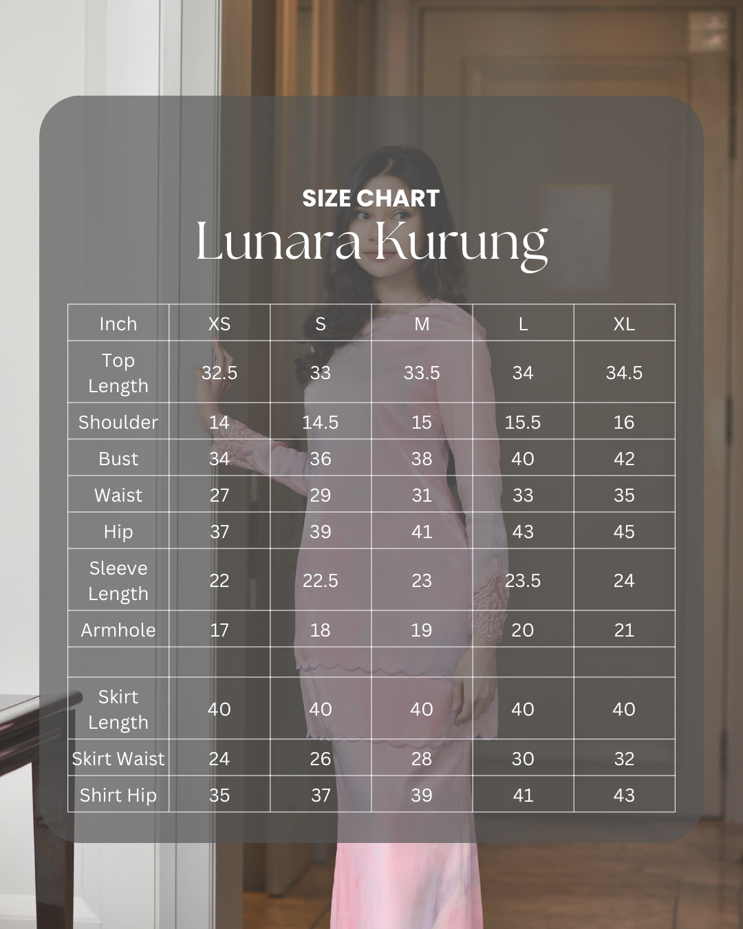 Lunara Kurung in Blush