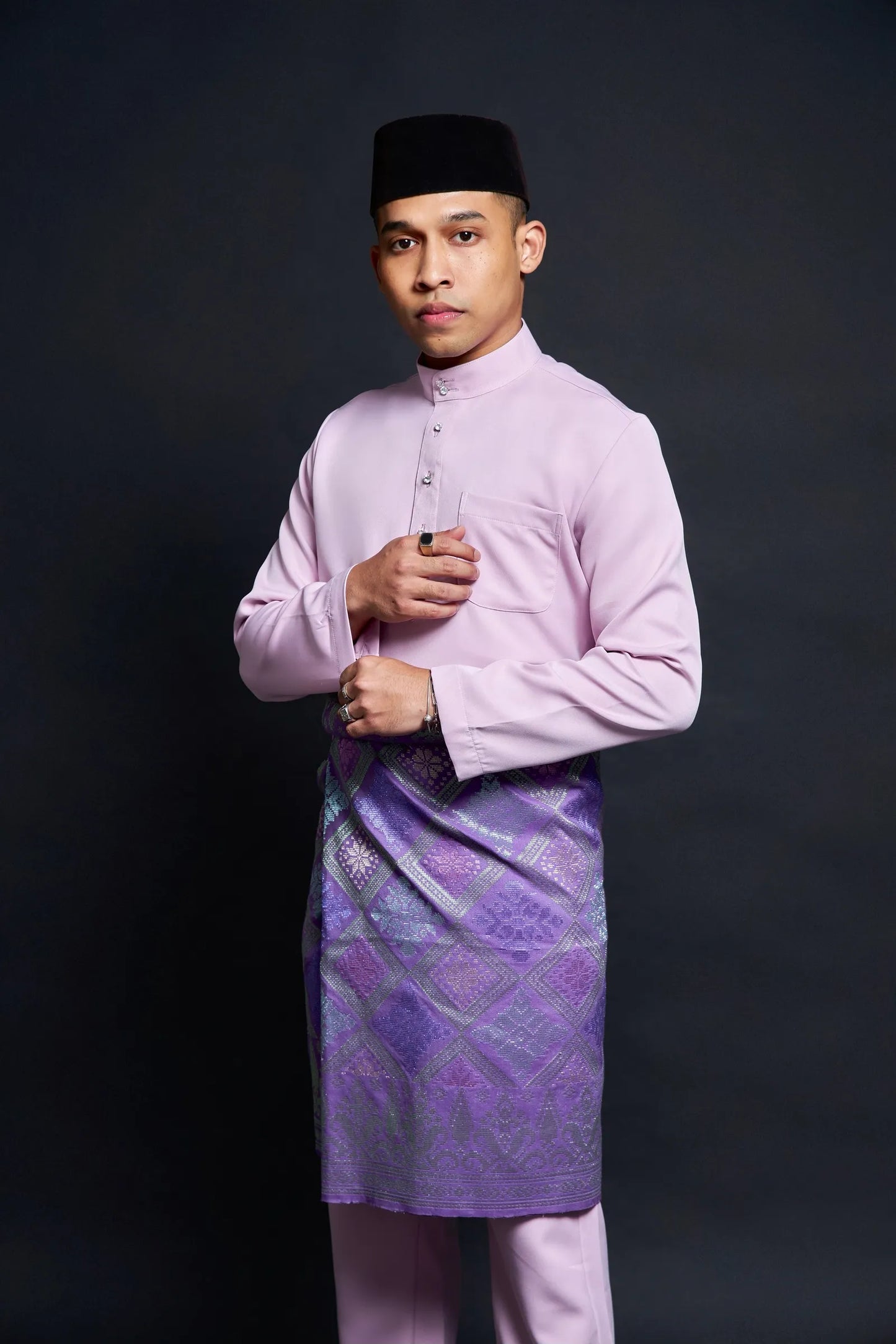 Baju Melayu Luxe (Pale Lilac)