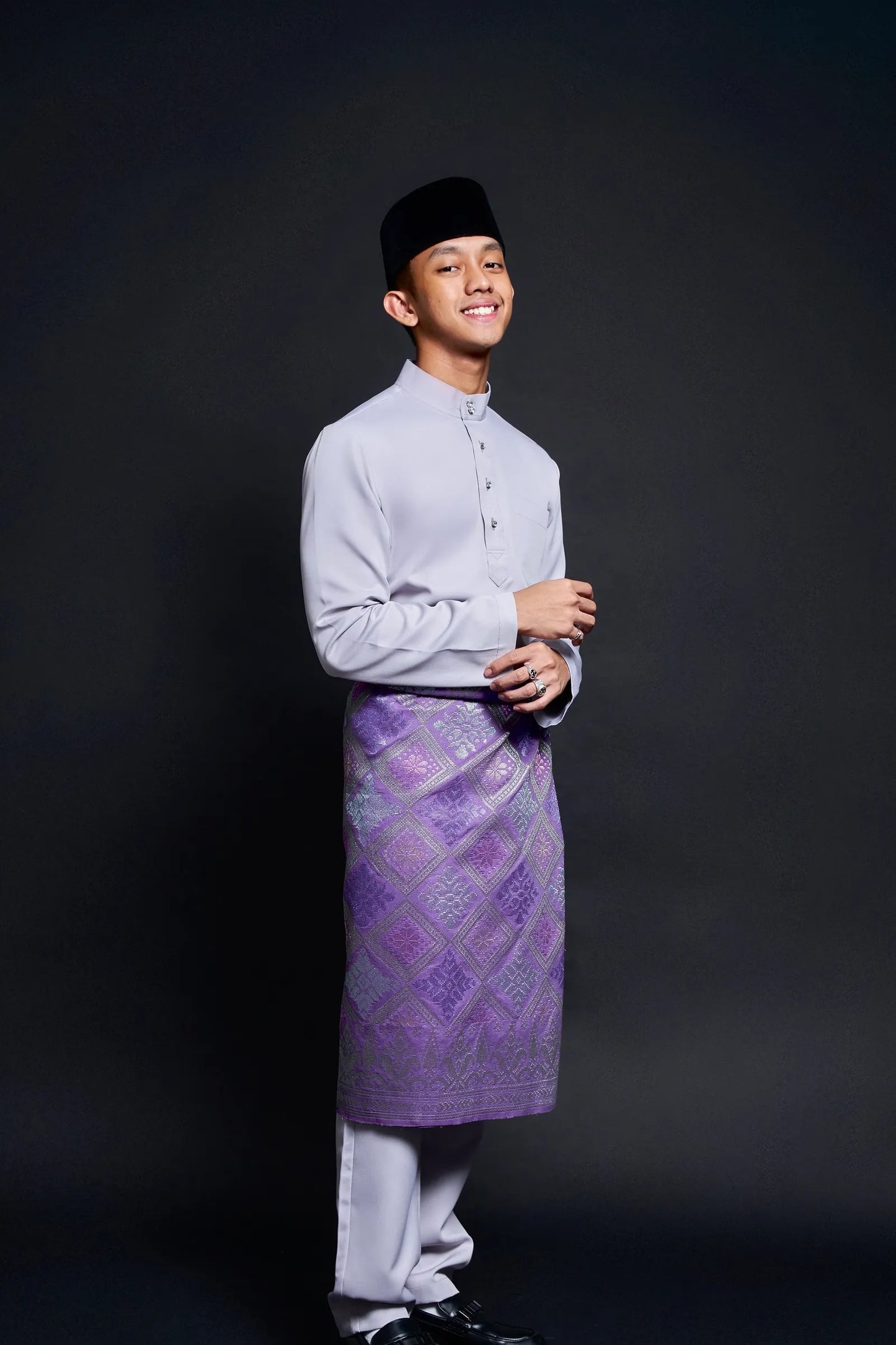 Baju Melayu Luxe (Ash Lavender)