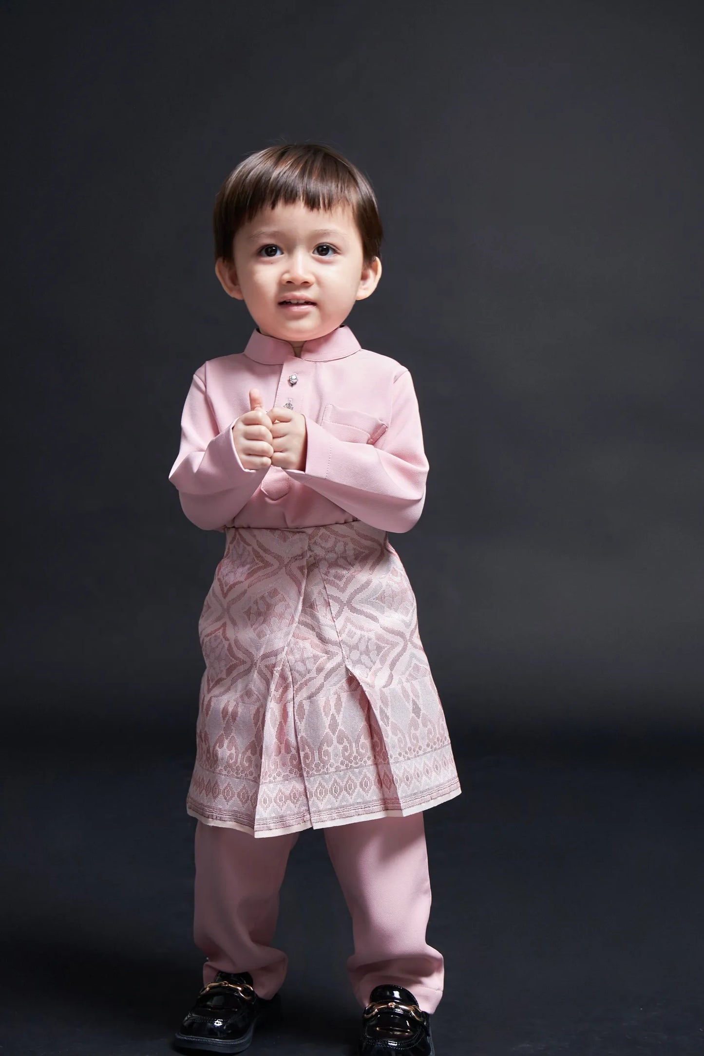 Baju Melayu Kids Luxe (Pale Pink)