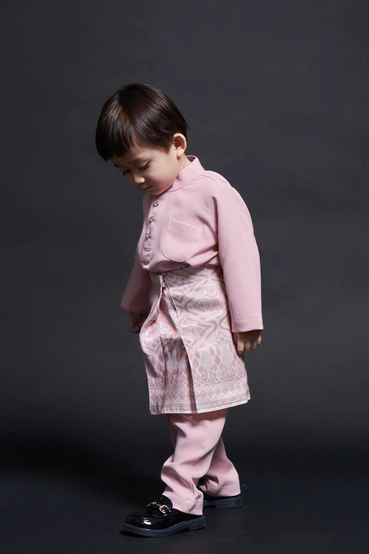 Baju Melayu Kids Luxe (Pale Pink)