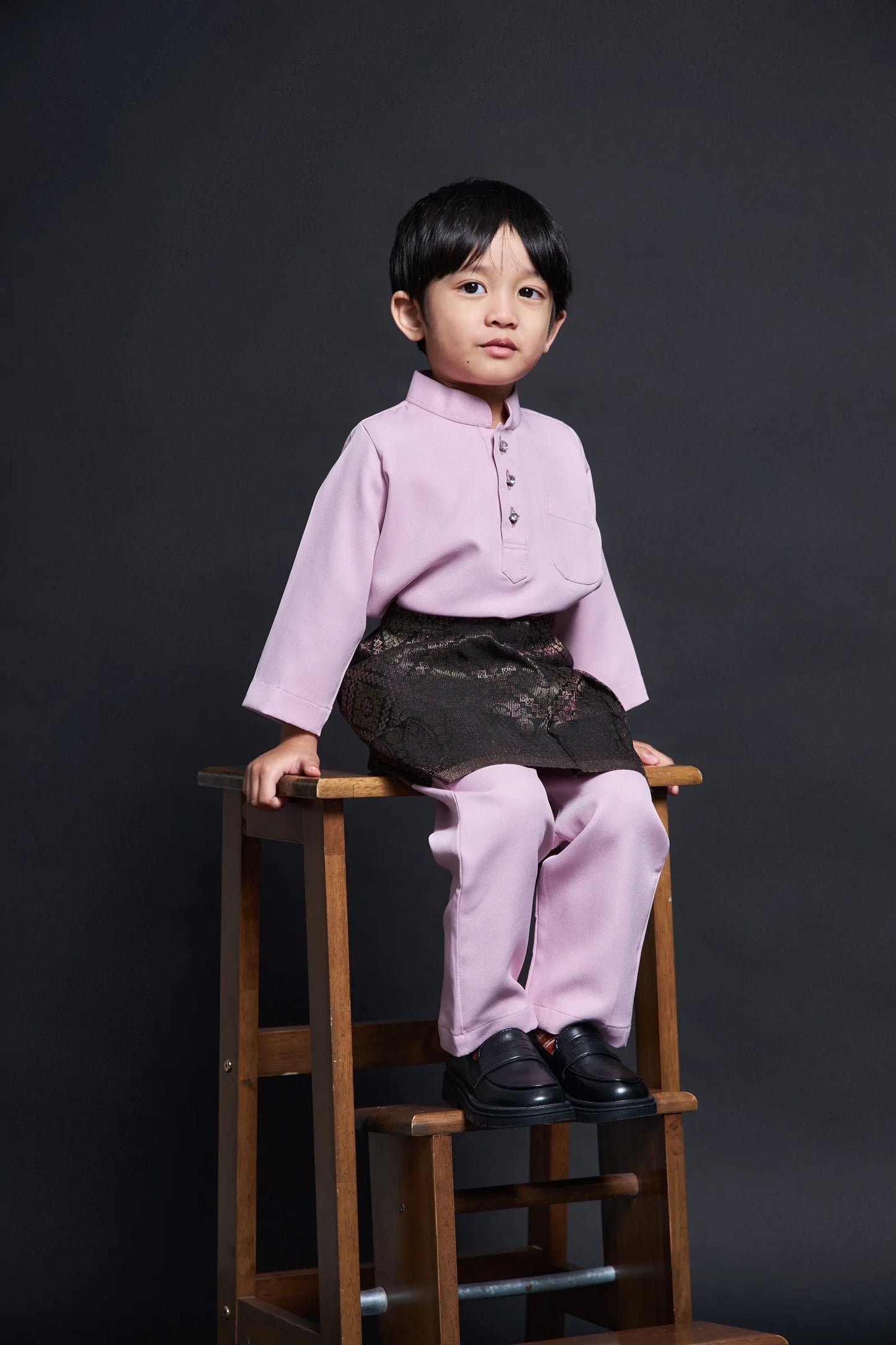 Baju Melayu Kids Luxe (Pale Lilac)