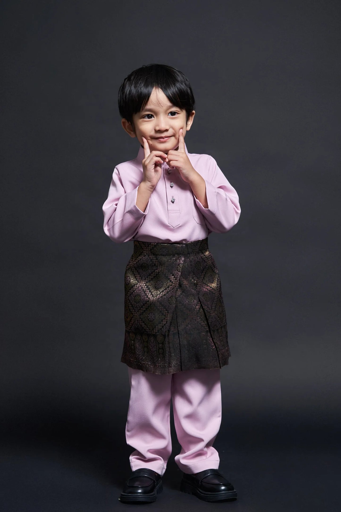 Baju Melayu Kids Luxe (Pale Lilac)