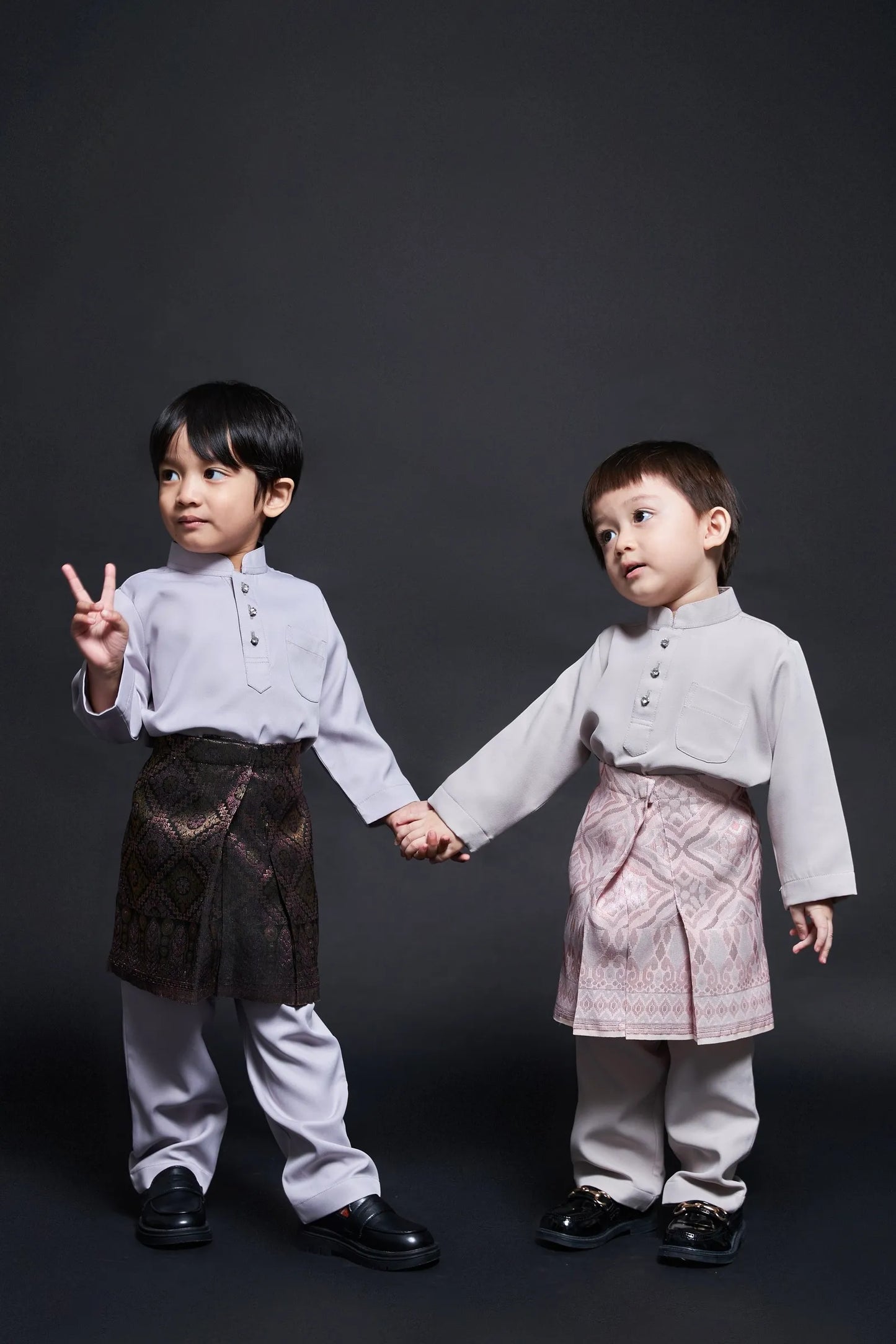 Baju Melayu Kids Luxe (Ash Beige)