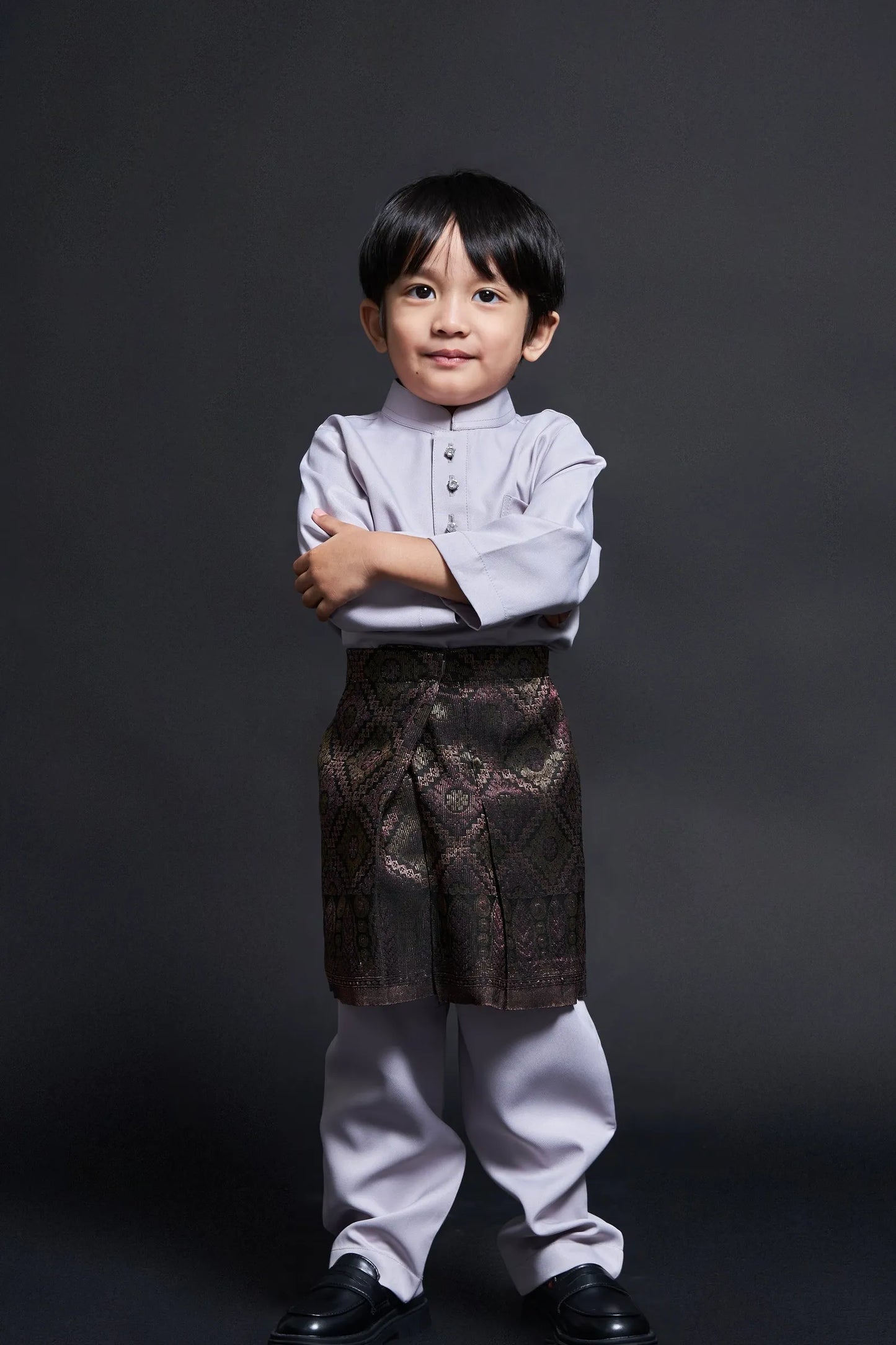 Baju Melayu Kids Luxe (Ash Lavender)